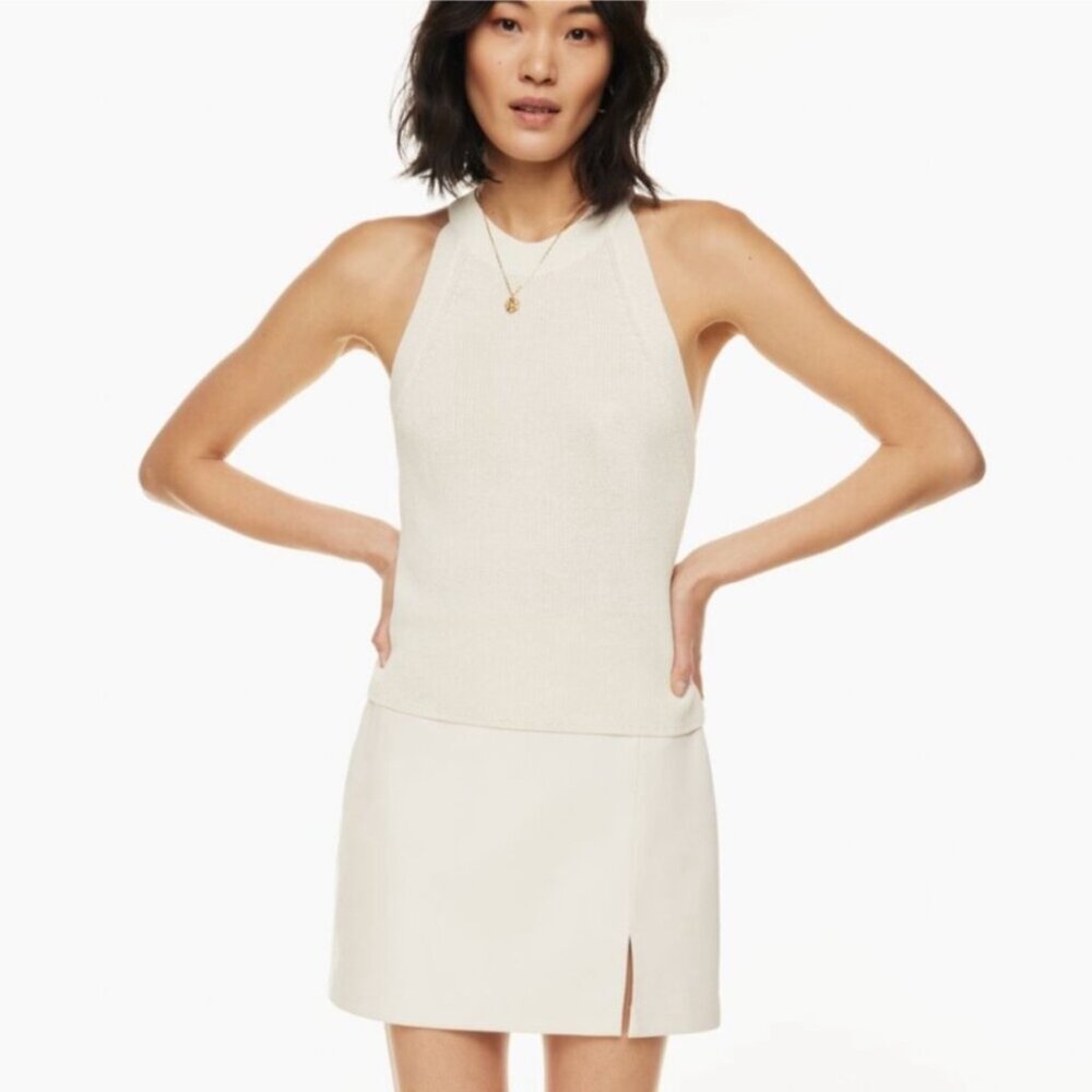 Wilfred Orris Top Knit Halter Tank In Off-White